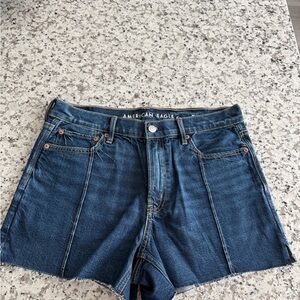 American Eagle Dark Blue Denim Jean Shorts